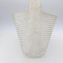 BOTTEGA VENETA INTRECCIATO Shoulder Bag Leather White Silver Auth bs30958-5