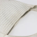 BOTTEGA VENETA INTRECCIATO Shoulder Bag Leather White Silver Auth bs30958-6