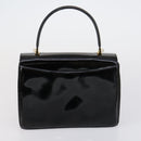 BALLY Hand Bag Leather Enamel 2 Set Beige Black Auth bs30960-11