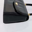 BALLY Hand Bag Leather Enamel 2 Set Beige Black Auth bs30960-12
