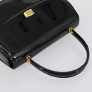 BALLY Hand Bag Leather Enamel 2 Set Beige Black Auth bs30960-13