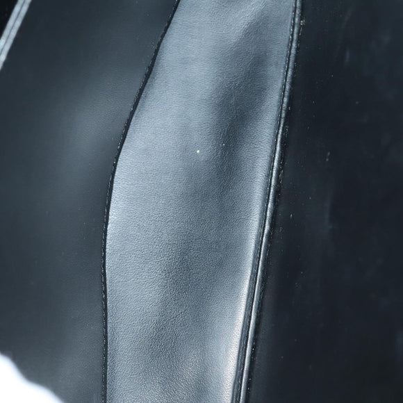 BALLY Hand Bag Leather Enamel 2 Set Beige Black Auth bs30960