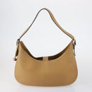 BALLY Hand Bag Leather Enamel 2 Set Beige Black Auth bs30960-3