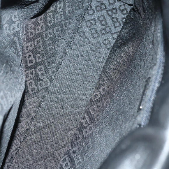 BALLY Hand Bag Leather 2 Set Black Auth bs30961