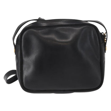 Salvatore Ferragamo Vala Shoulder Bag Leather Black Gold Auth bs30964 - 0