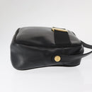 Salvatore Ferragamo Vala Shoulder Bag Leather Black Gold Auth bs30964-3
