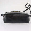 Salvatore Ferragamo Vala Shoulder Bag Leather Black Gold Auth bs30964-5