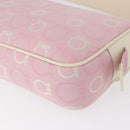 Salvatore Ferragamo Gancini Shoulder Bag Canvas Pink Gold Auth bs30965-13
