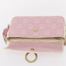 Salvatore Ferragamo Gancini Shoulder Bag Canvas Pink Gold Auth bs30965-15