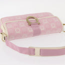 Salvatore Ferragamo Gancini Shoulder Bag Canvas Pink Gold Auth bs30965-6