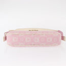 Salvatore Ferragamo Gancini Shoulder Bag Canvas Pink Gold Auth bs30965-9