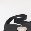Salvatore Ferragamo Gancini Shoulder Bag Leather Black Silver Auth bs30966-8