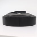 Salvatore Ferragamo Gancini Shoulder Bag Leather Black Silver Auth bs30966-5