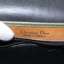 Christian Dior Shoulder Bag Leather Green gold Auth bs30968-18