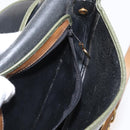 Christian Dior Shoulder Bag Leather Green gold Auth bs30968-12