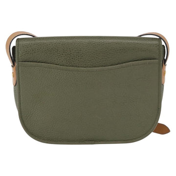 Christian Dior Shoulder Bag Leather Green gold Auth bs30968 - 0