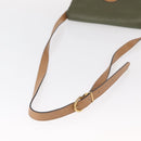 Christian Dior Shoulder Bag Leather Green gold Auth bs30968-7