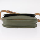 Christian Dior Shoulder Bag Leather Green gold Auth bs30968-5