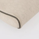 Christian Dior Honeycomb Canvas Shoulder Bag PVC White gold Auth bs30970-10