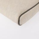 Christian Dior Honeycomb Canvas Shoulder Bag PVC White gold Auth bs30970-11