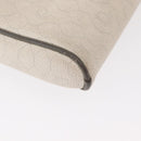 Christian Dior Honeycomb Canvas Shoulder Bag PVC White gold Auth bs30970-12