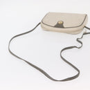 Christian Dior Honeycomb Canvas Shoulder Bag PVC White gold Auth bs30970-7