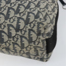 Christian Dior Trotter Canvas Shoulder Bag Navy Silver Auth bs30973-16