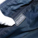 Christian Dior Trotter Canvas Shoulder Bag Navy Silver Auth bs30973-18