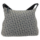 Christian Dior Trotter Canvas Shoulder Bag Navy Silver Auth bs30973-13