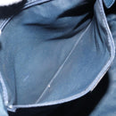 Christian Dior Trotter Canvas Shoulder Bag Navy Silver Auth bs30973-22