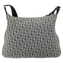 Christian Dior Trotter Canvas Shoulder Bag Navy Silver Auth bs30973-2