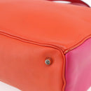 Christian Dior Diorissimo Hand Bag Leather 2way Orange Gold Auth bs30974-14
