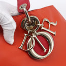 Christian Dior Diorissimo Hand Bag Leather 2way Orange Gold Auth bs30974-16