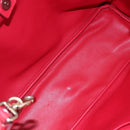 Christian Dior Diorissimo Hand Bag Leather 2way Orange Gold Auth bs30974-18