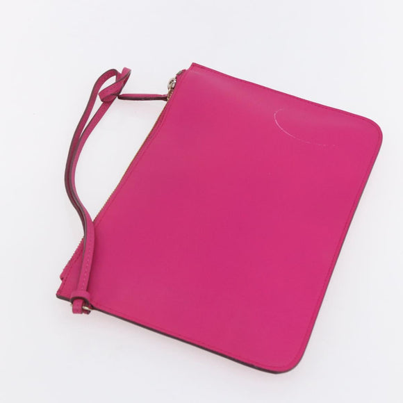 Christian Dior Diorissimo Hand Bag Leather 2way Orange Gold Auth bs30974