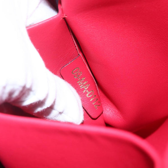 Christian Dior Diorissimo Hand Bag Leather 2way Orange Gold Auth bs30974