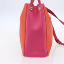 Christian Dior Diorissimo Hand Bag Leather 2way Orange Gold Auth bs30974-4
