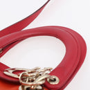 Christian Dior Diorissimo Hand Bag Leather 2way Orange Gold Auth bs30974-8