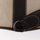 HERMES Sac Marine Recife MM Shoulder Bag Canvas Leather Beige Auth bs30975-14