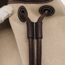 HERMES Sac Marine Recife MM Shoulder Bag Canvas Leather Beige Auth bs30975-15