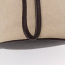 HERMES Sac Marine Recife MM Shoulder Bag Canvas Leather Beige Auth bs30975-16