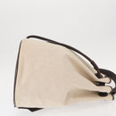 HERMES Sac Marine Recife MM Shoulder Bag Canvas Leather Beige Auth bs30975-4