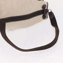 HERMES Sac Marine Recife MM Shoulder Bag Canvas Leather Beige Auth bs30975-7