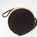 HERMES Sac Marine Recife MM Shoulder Bag Canvas Leather Beige Auth bs30975-9