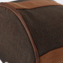 HERMES Sakso PM Hand Bag Canvas Brown Auth bs30976-9