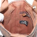 HERMES Sakso PM Hand Bag Canvas Brown Auth bs30976-19