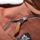 HERMES Sakso PM Hand Bag Canvas Brown Auth bs30976-21