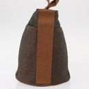 HERMES Sakso PM Hand Bag Canvas Brown Auth bs30976-3
