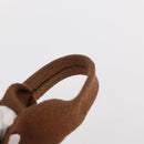 HERMES Sakso PM Hand Bag Canvas Brown Auth bs30976-8