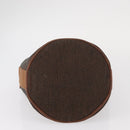 HERMES Sakso PM Hand Bag Canvas Brown Auth bs30976-5